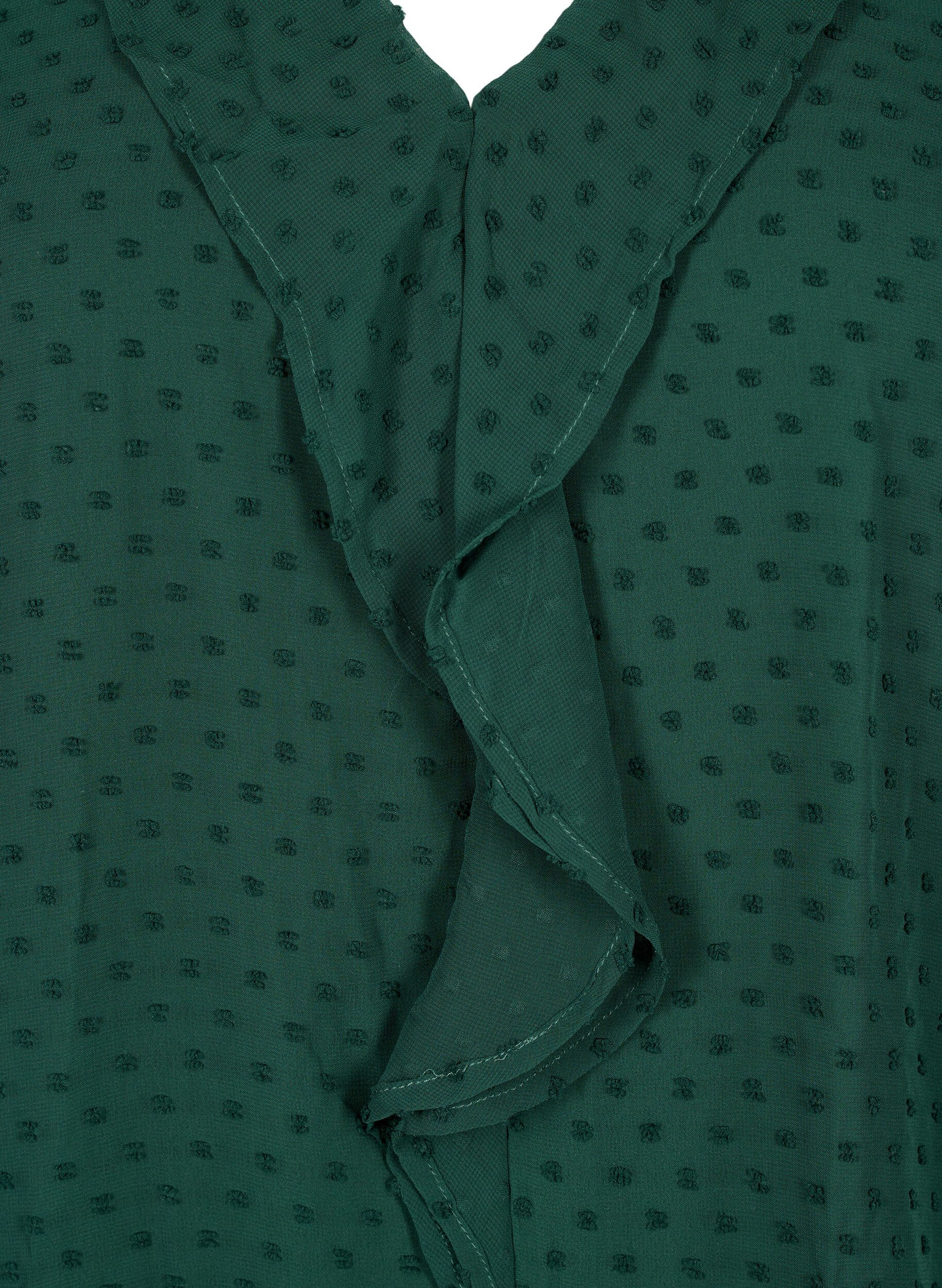 ZizziBluse mit R&uuml;schen und gepunkteter Textur, Scarab, Packshot image number 2