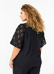 Bluse mit Harlekinmuster, Black, Model image number 1