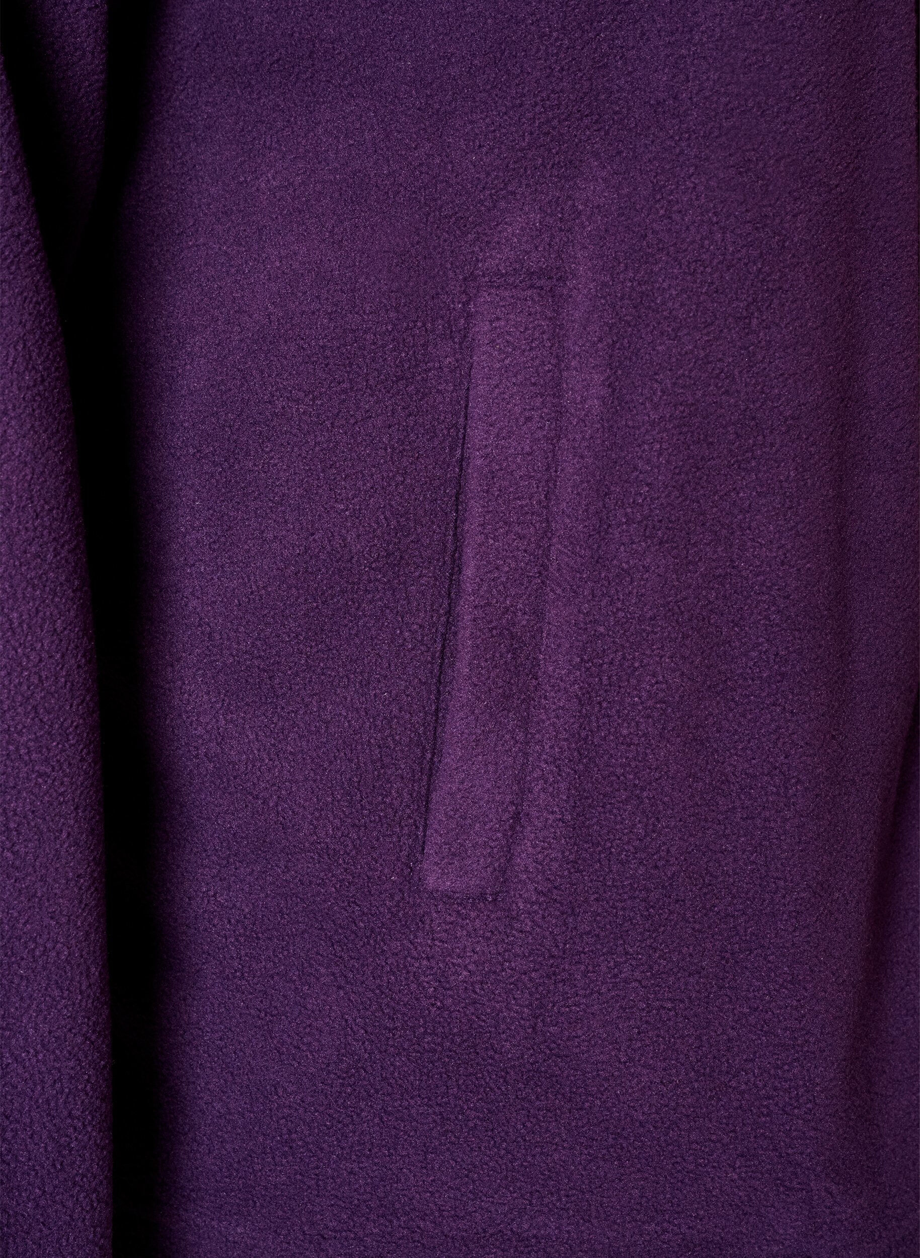 ZizziTop aus Fleece mit Rei&szlig;verschluss und hohem Kragen, Lila, Packshot image number 3