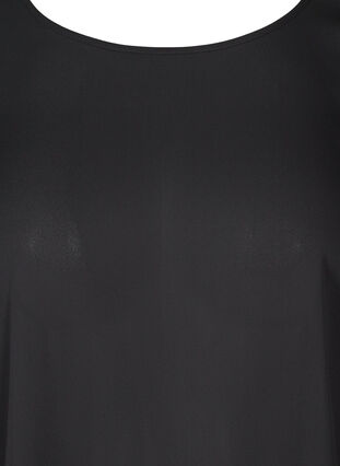 Langarm Bluse mit Plissée, Black, Packshot image number 2