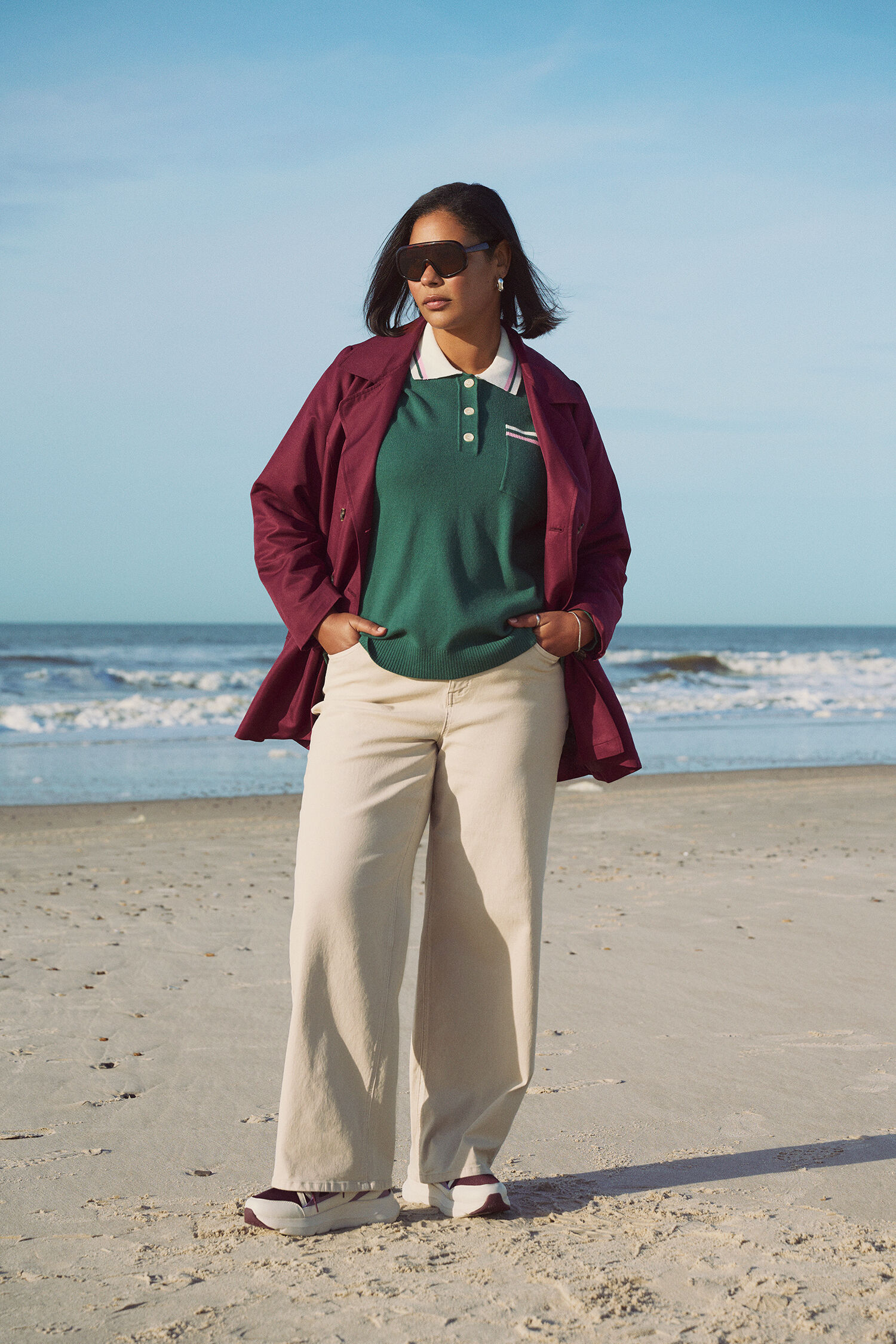 ZizziKurzer Trenchcoat mit G&uuml;rtel, , Model