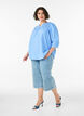 Bluse mit Smock und 3/4-&Auml;rmeln, Blau, Model image number 1