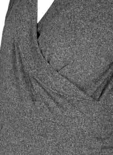 Schwangerschaftsbluse mit 3/4-Ärmeln und V-Ausschnitt, Dark Grey Melange, Packshot image number 2