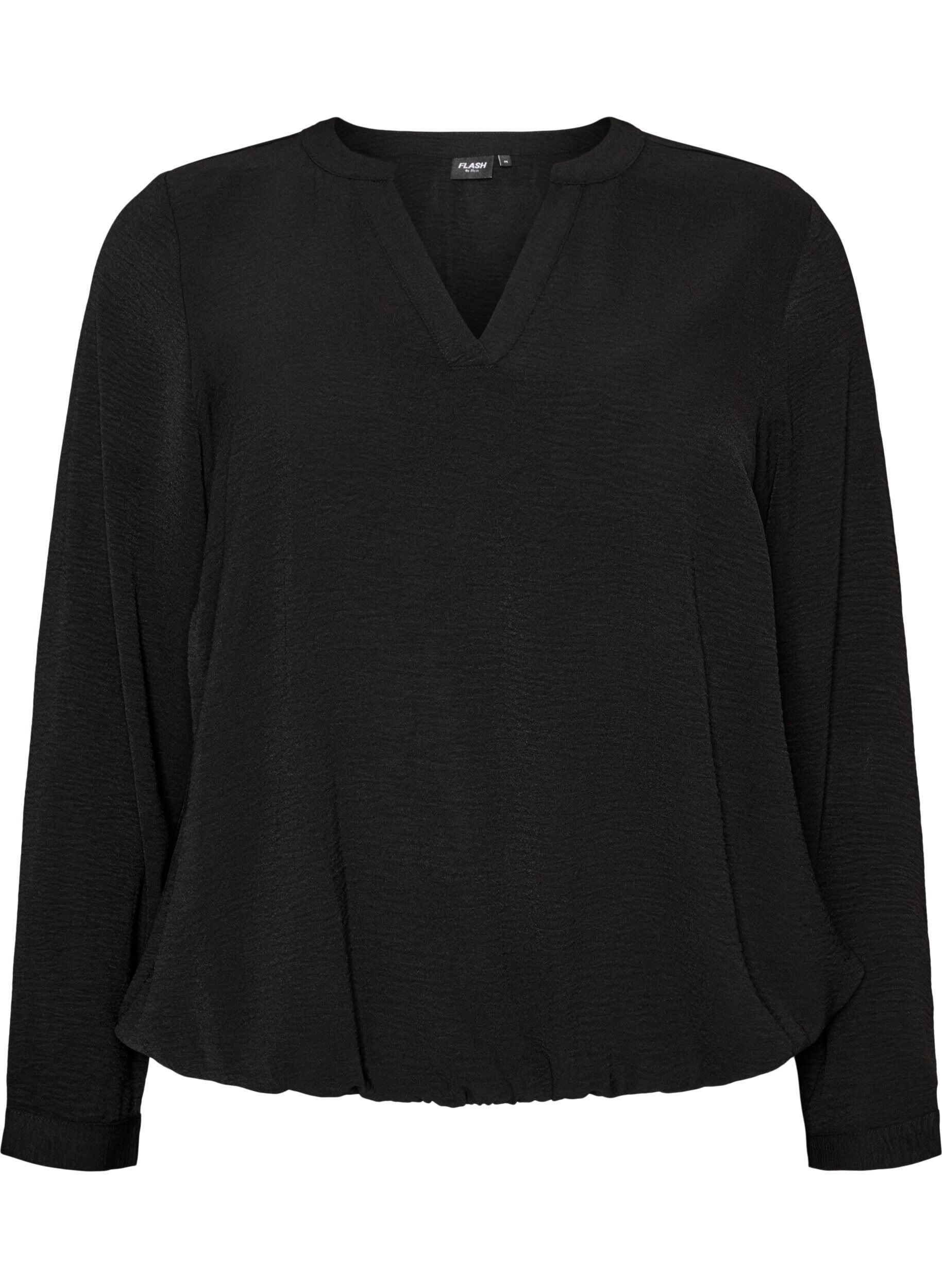 FLASH - Bluse in Ballon-Silhouette mit V-Ausschnitt