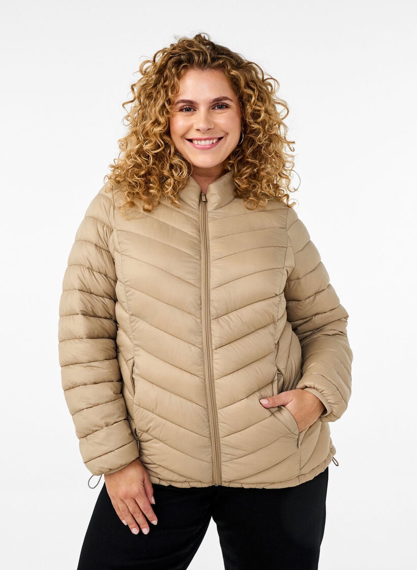Leichte Jacke mit Taschen, Braun, Model image number 0