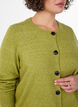Strickjacke mit Kn&ouml;pfen und abgerundeter Vorderseite, Gr&uuml;n, Model image number 3