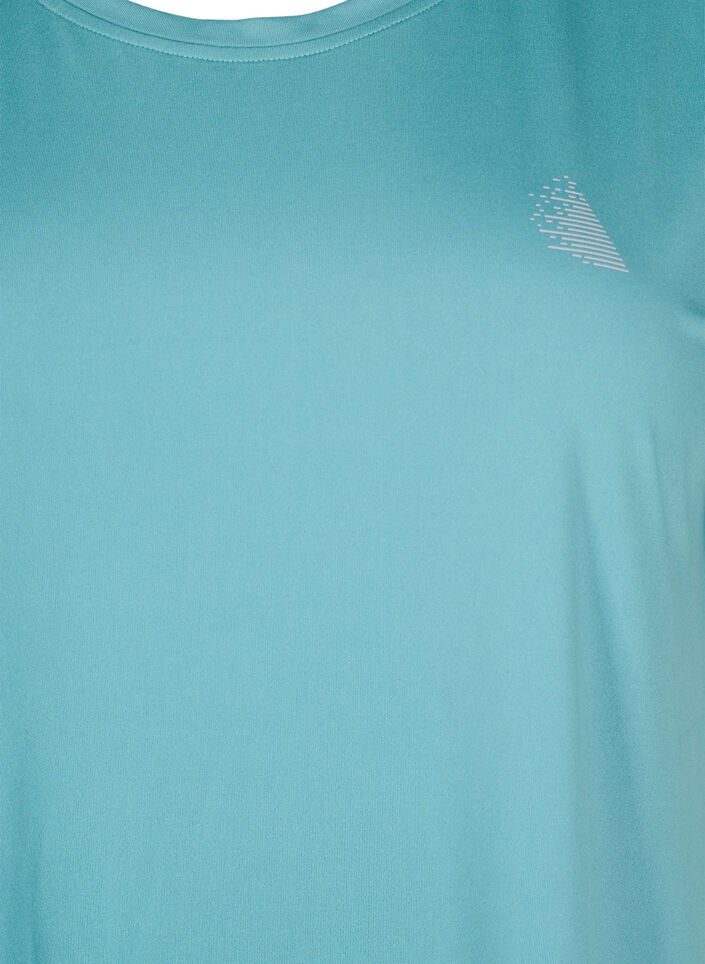 Einfarbiges Trainings-T-Shirt., Grün, Packshot image number 2