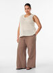 Lockere Hose mit hohem Bund und Taschen, Braun, Model image number 0