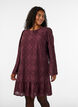 Spitzenkleid mit langen &Auml;rmeln und R&uuml;schensaum, Dunkles Bordeaux, Model image number 0