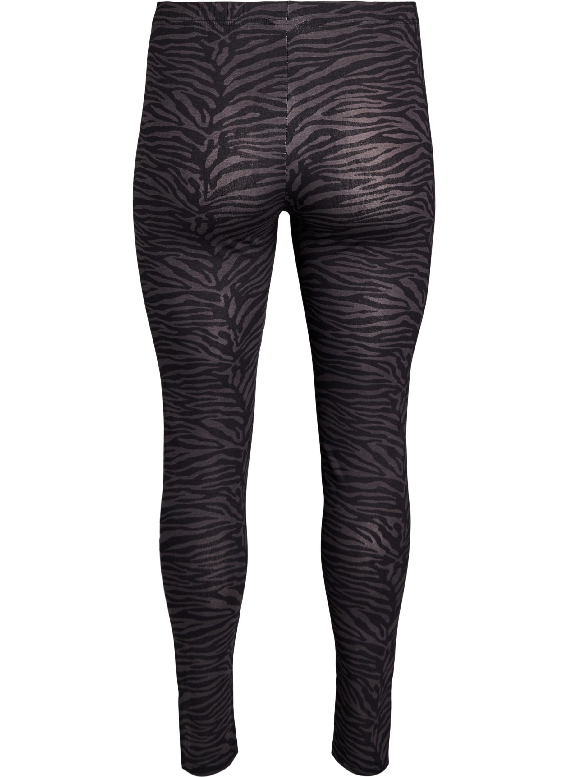 ZizziViskose Leggings mit Druck, Schwarz, Packshot image number 1