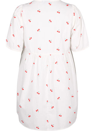Kleid mit Kirschdruck in A-Linien-Form, B. White/Cherry, Packshot image number 1