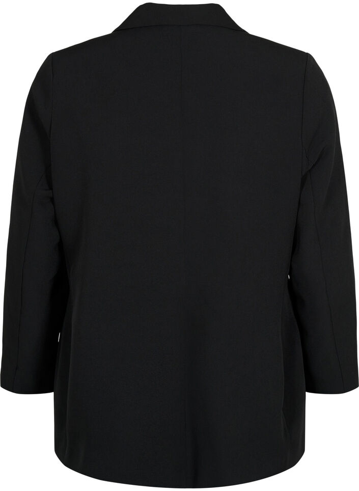 Klassischer Blazer mit Knopfverschluss, Schwarz, Packshot image number 1