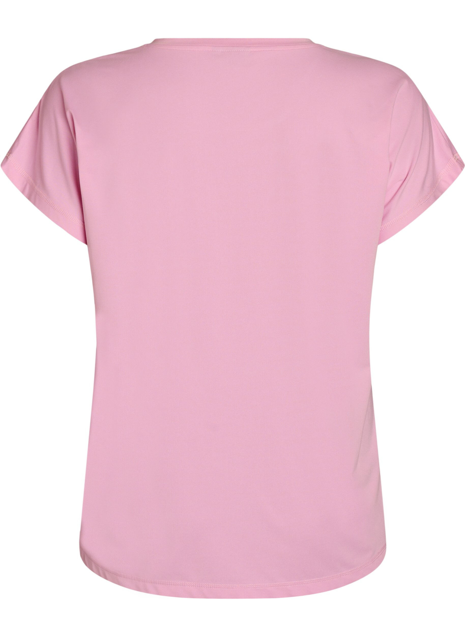 ZizziEinfarbiges Trainings-T-Shirt, Pink, Packshot image number 1