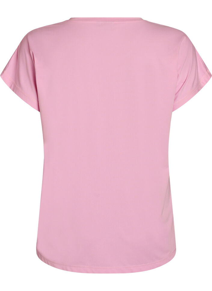 Einfarbiges Trainings-T-Shirt, Pink, Packshot image number 1