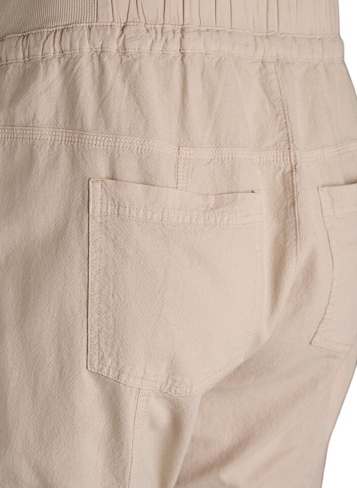 Lockere Cargohose aus Baumwolle, Beige, Packshot image number 3