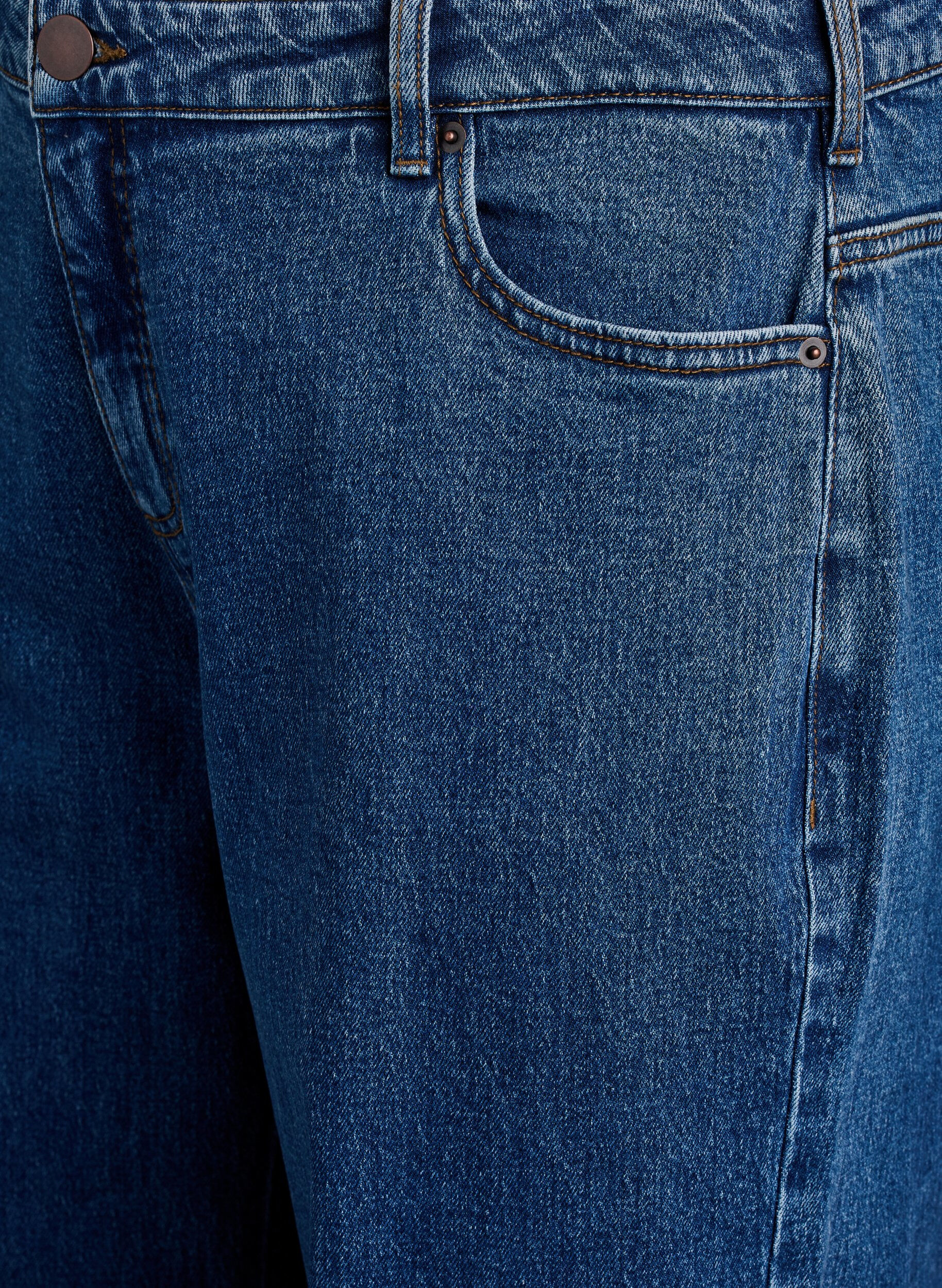 ZizziWide-Leg-Jeans mit hoher Taille, Blau, Packshot image number 2