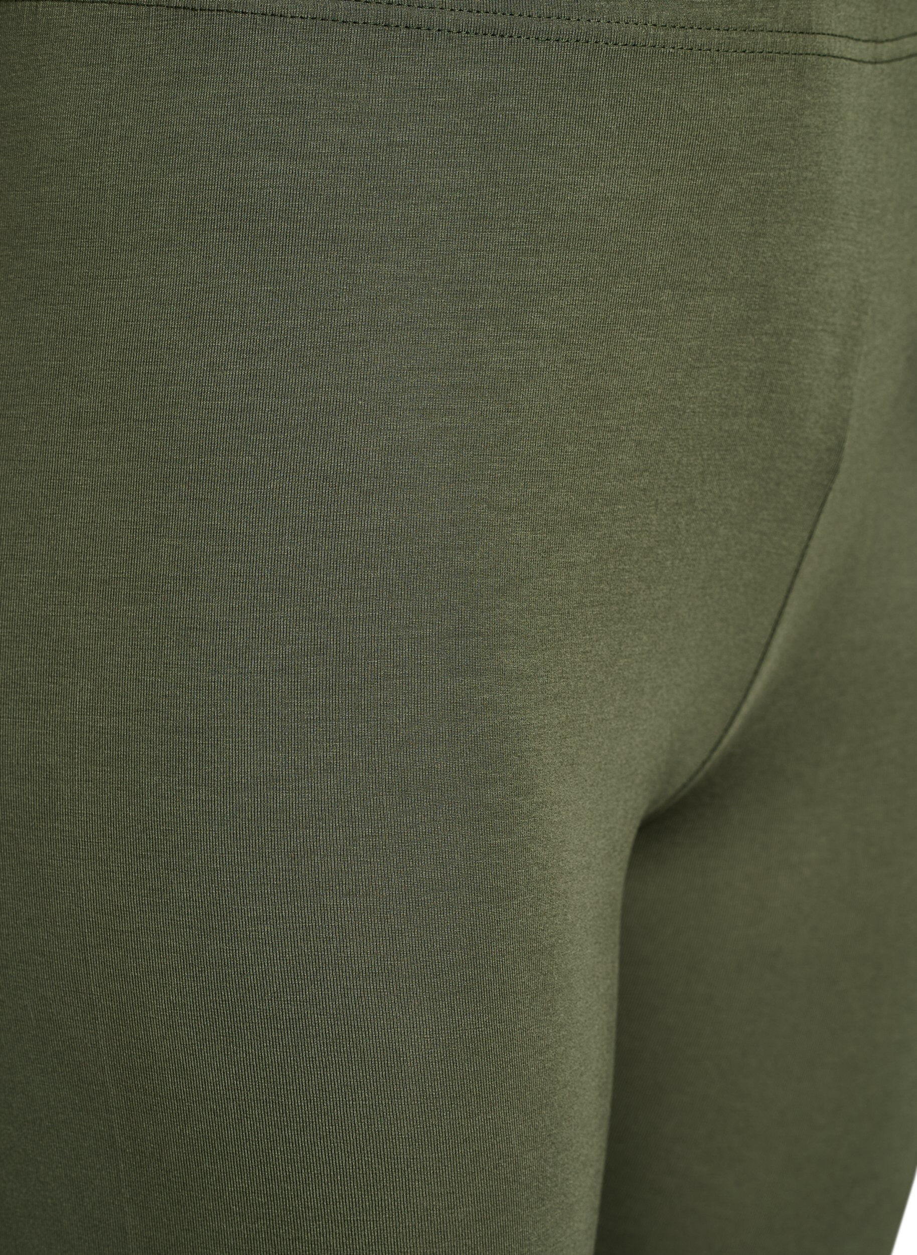 ZizziBasic 3/4-Leggings aus Viskose, Gr&uuml;n, Packshot image number 2