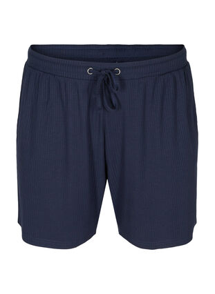 Shorts aus Rippqualität mit Taschen, Navy Blazer, Packshot image number 0
