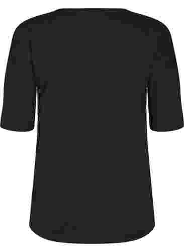 Bluse mit 1/2-Ärmeln, Black, Packshot image number 1