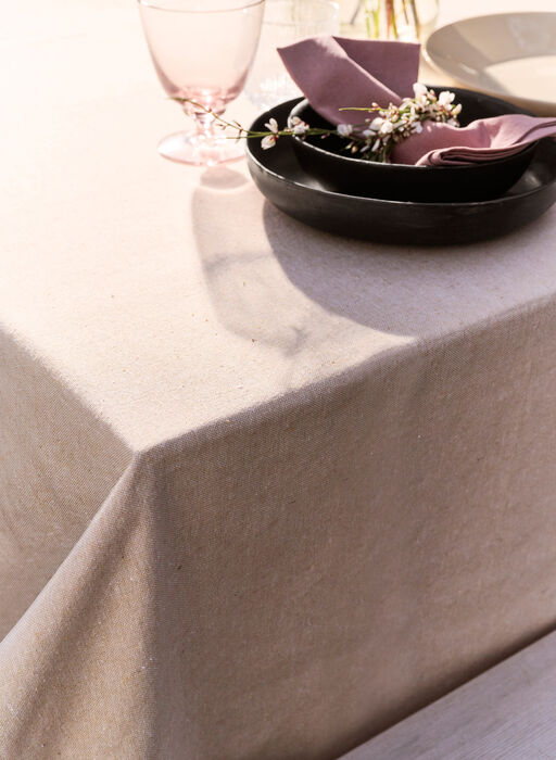 Tischdecke aus Baumwolle, Beige, Image image number 1