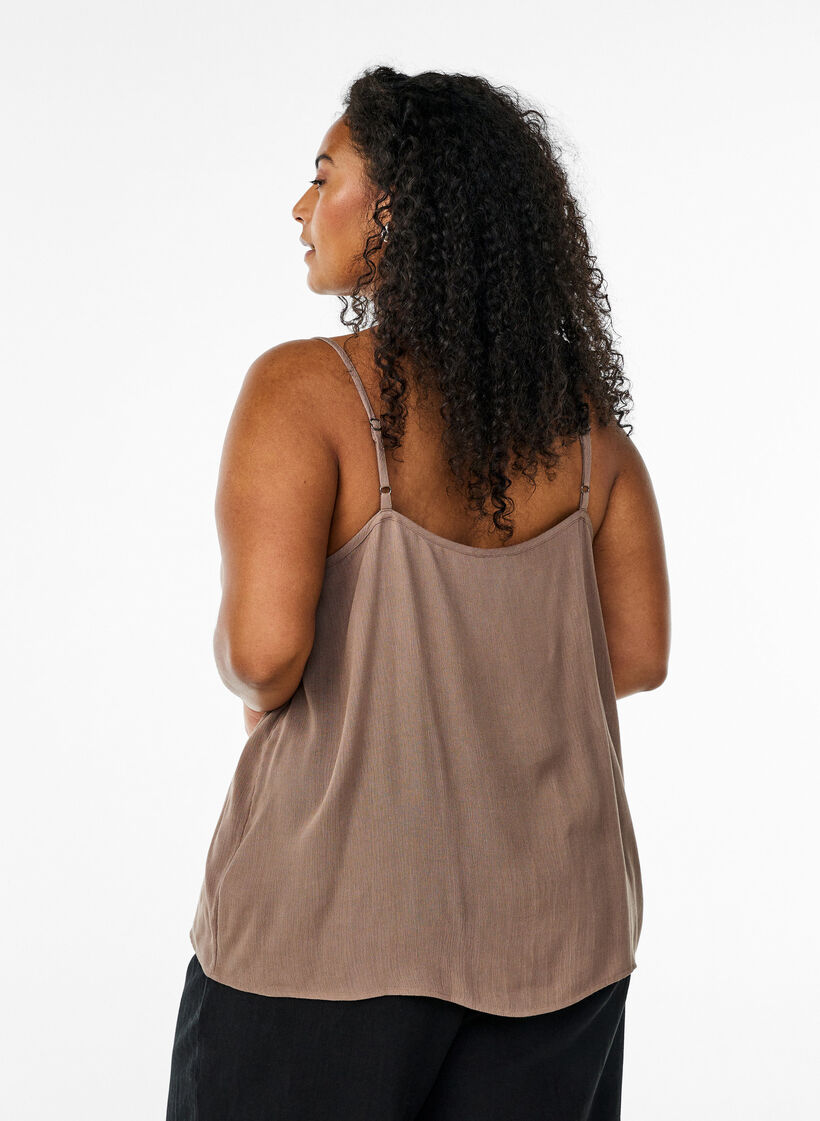 Tr&auml;gertop aus Viskose, Braun, Model image number 2