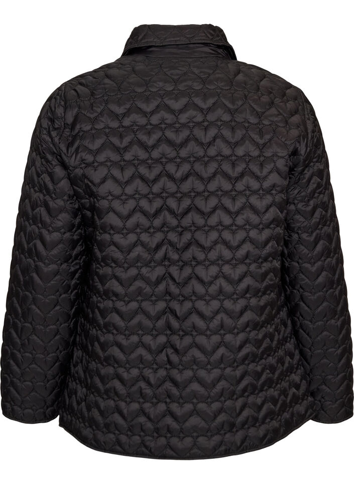 Leicht wattierte Jacke mit dekorativer Steppung, Schwarz, Packshot image number 1
