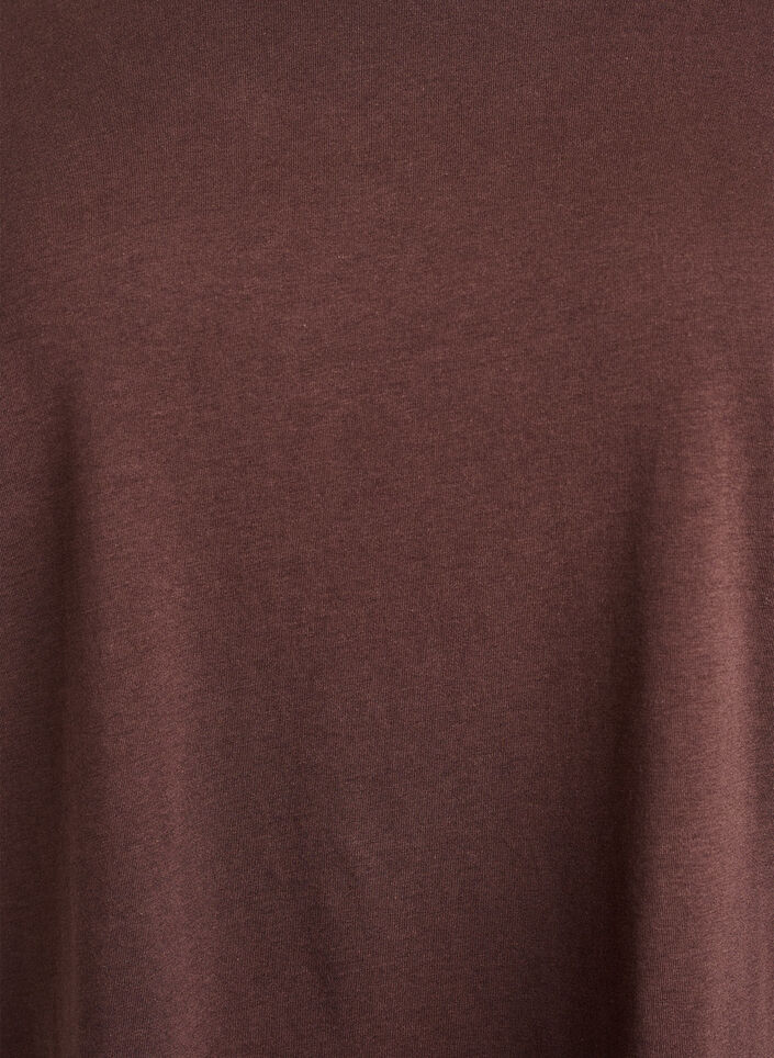 Kurz&auml;rmeliges T-Shirt aus Baumwollmischgewebe, Braun, Packshot image number 2