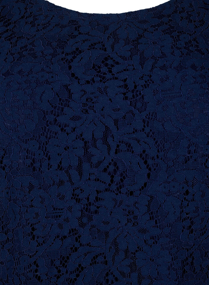  Spitzenbluse mit langen Ärmeln, Navy Blazer, Packshot image number 2