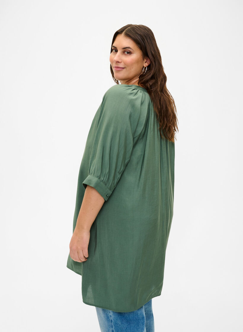 Visa-Tunic mit 3/4 Pantoletten, Duck Green, Model image number 1