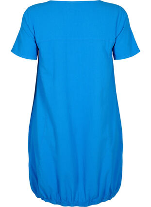 Kurzarm Kleid aus Baumwolle, French Blue, Packshot image number 1