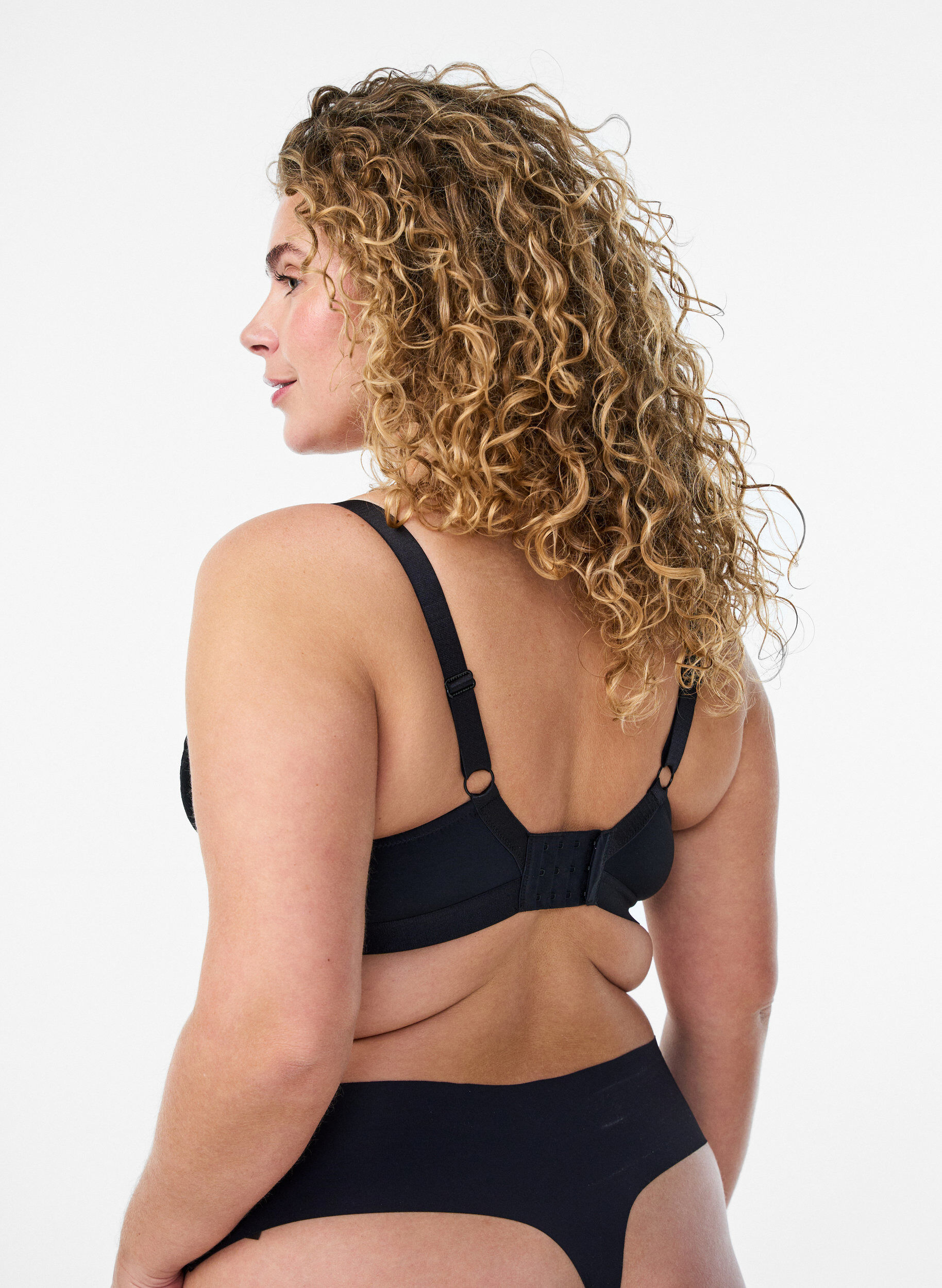 ZizziB&uuml;gelloser BH mit Spitze, Schwarz, Model image number 2