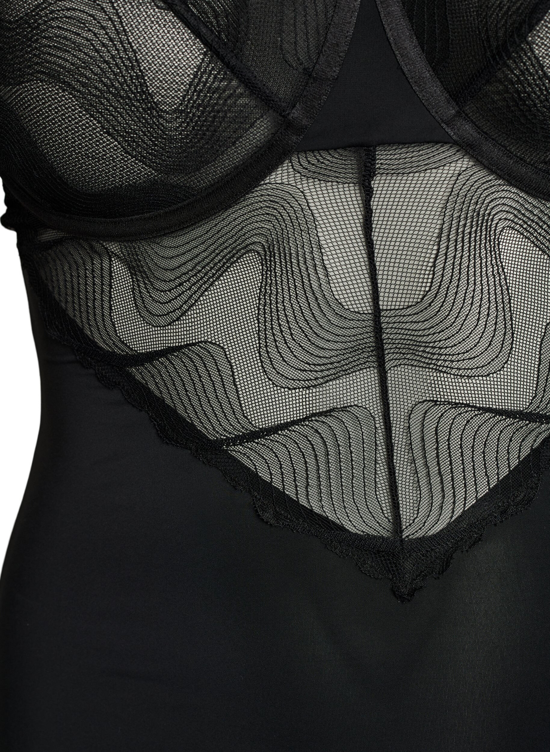 ZizziBody mit B&uuml;gel und Spitzendetails, Schwarz, Packshot image number 2