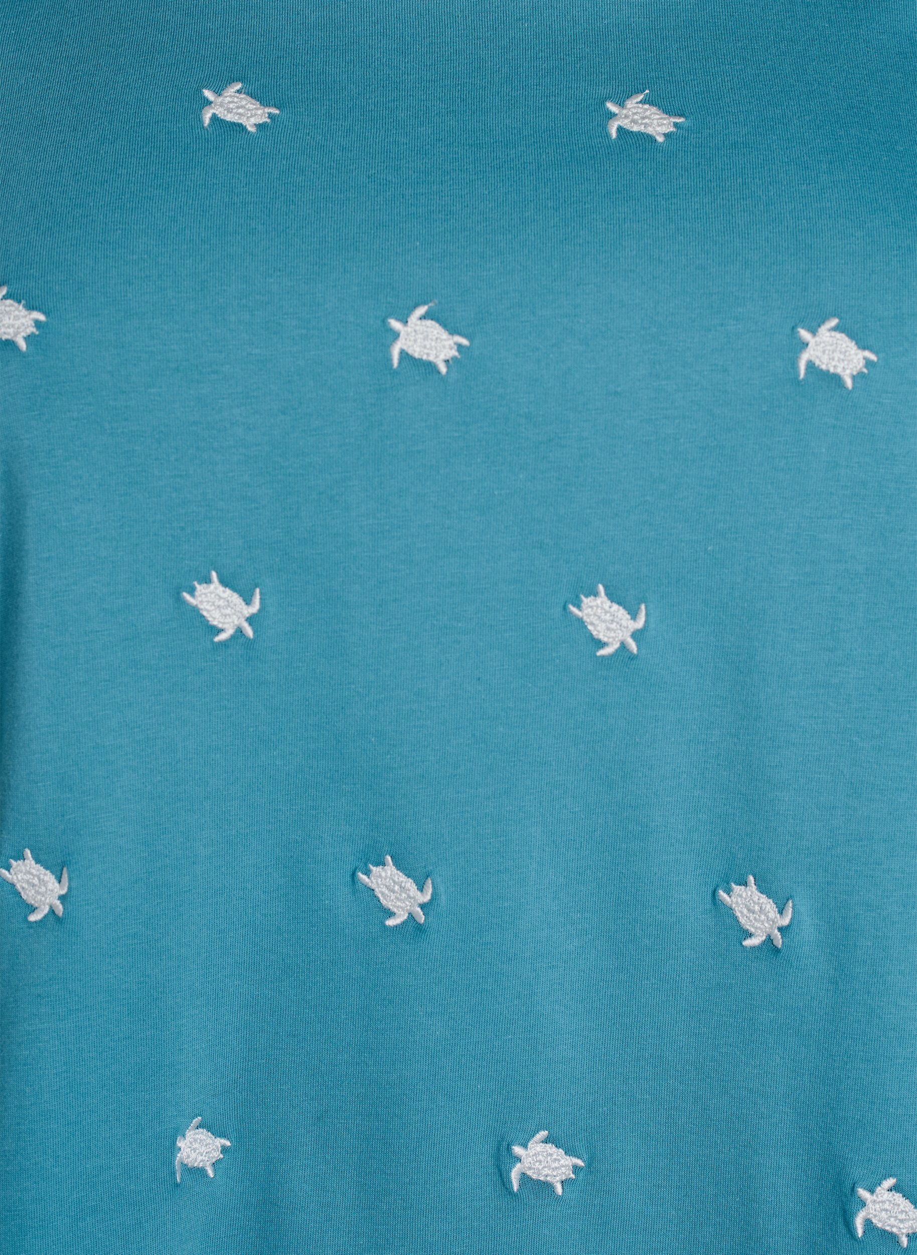 ZizziT-Shirt aus Bio-Baumwolle mit aufgestickten Motiven, Blau, Packshot image number 2