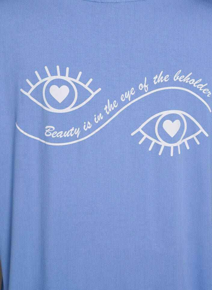 Nachthemd aus Viskose mit lockerer Passform, Blau, Packshot image number 3