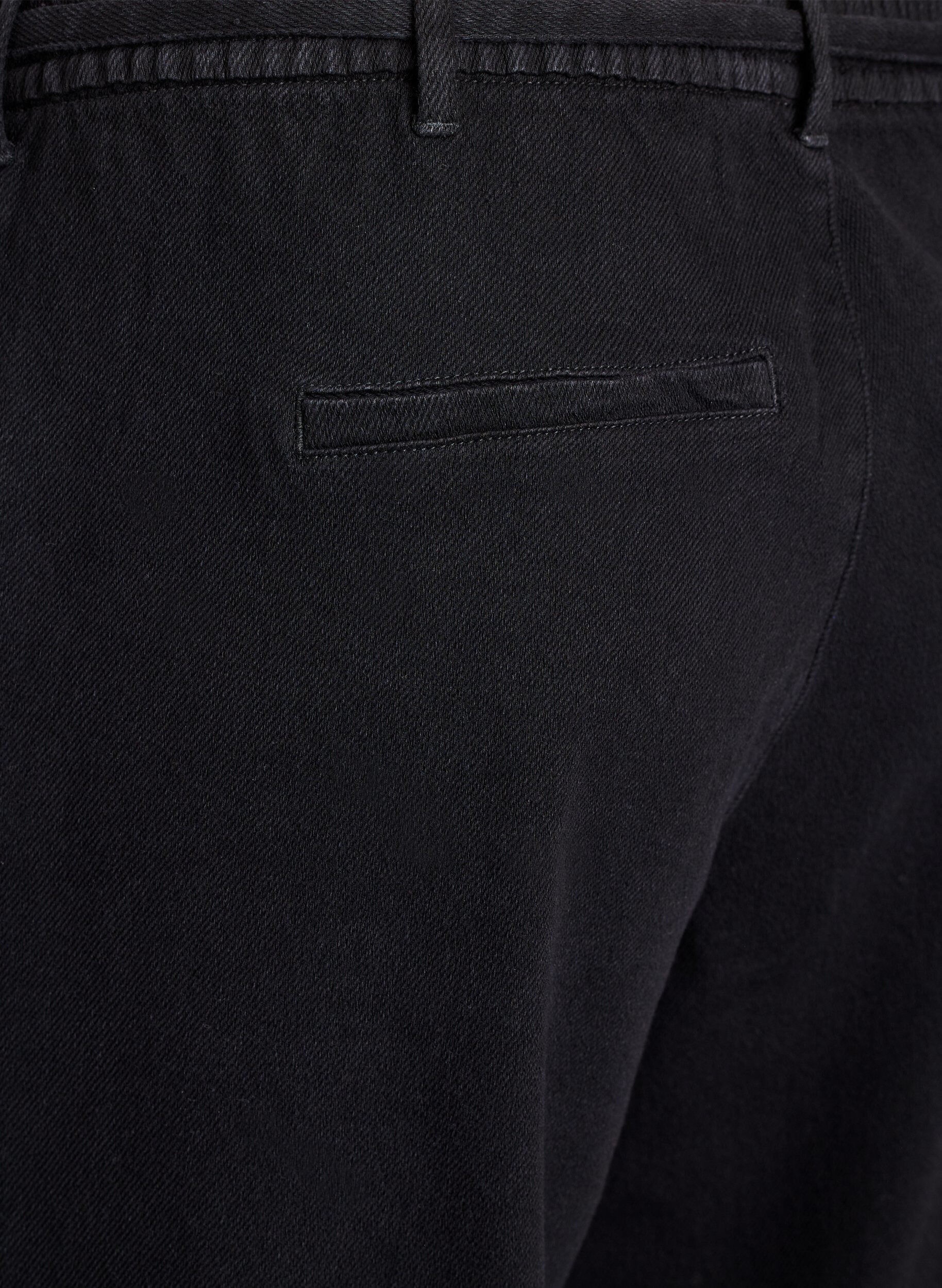 ZizziJeans mit lockerer Passform, elastischem Bund und Tunnelzug, Schwarz, Packshot image number 3
