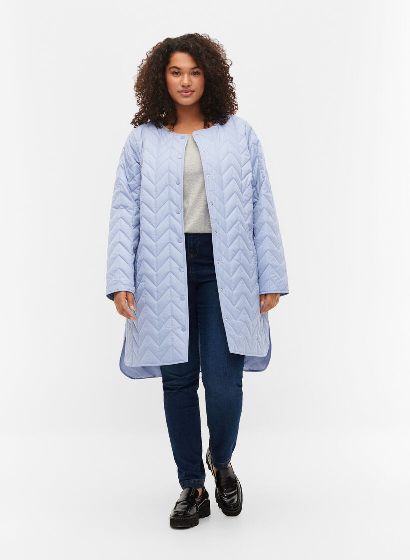 Steppjacke mit Kn&ouml;pfen, Eventide, Model image number 2