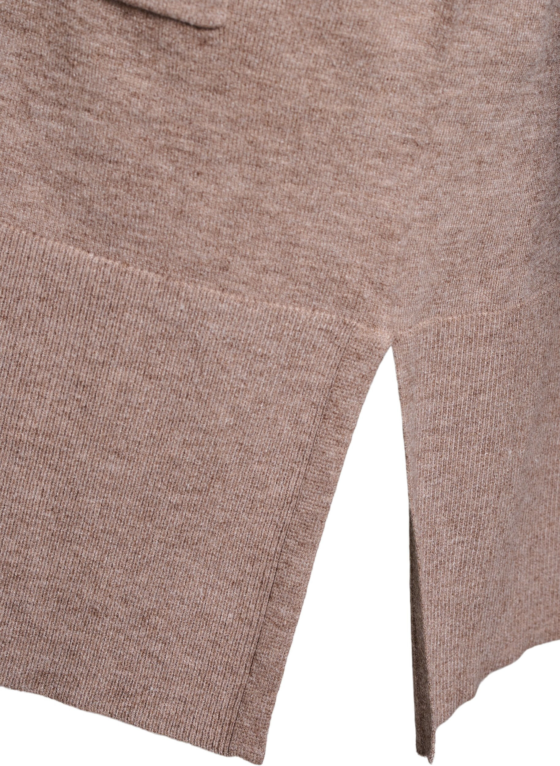 ZizziLange Strickjacke mit Taschen, Fossil w. TNT Mel. , Packshot image number 4