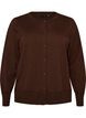 Feinstrick-Strickjacke mit Rundhalsausschnitt, Braun, Packshot image number 0