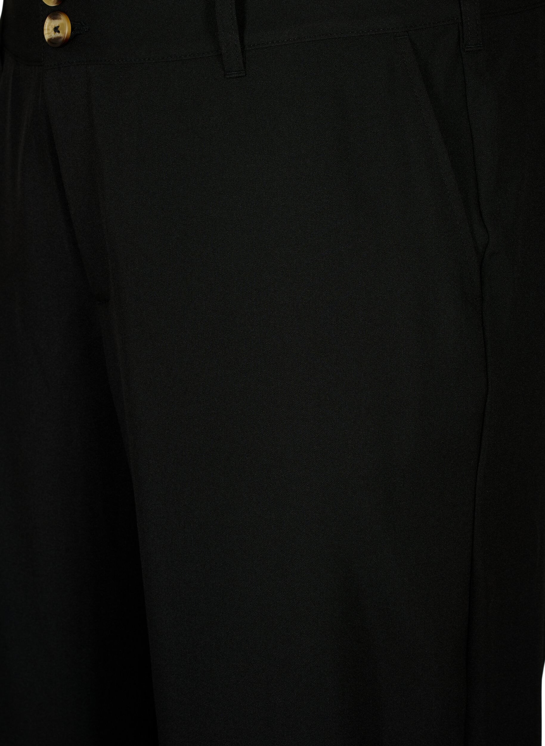 ZizziHose mit hoher Taille und Umschlag, Black, Packshot image number 2