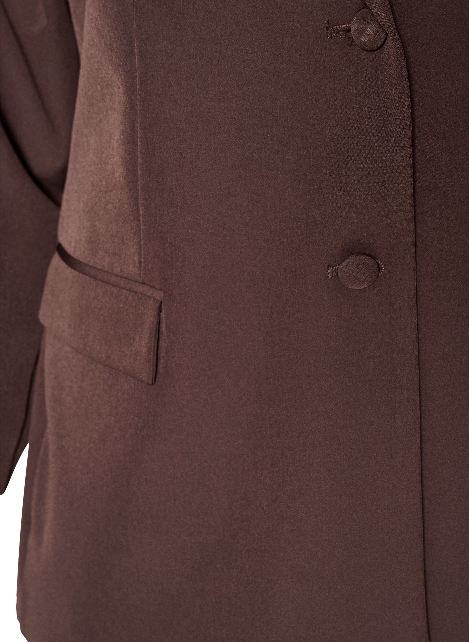 ZizziKlassischer Blazer mit Knopfverschluss, Braun, Packshot image number 2