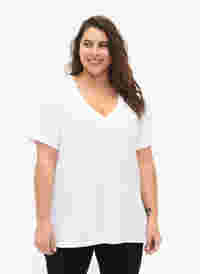 FLASH - 2er-Pack T-Shirts mit V-Ausschnitt, White/Black, Model