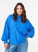 Gestreifte Bluse mit Knopfdetail am Rücken, Blau, Model image number 0