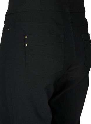 Eng anliegende Capri-Hose mit hoher Taille, Black, Packshot image number 3
