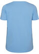 T-Shirt aus Baumwolle mit Frontprint und V-Ausschnitt, 0698, Packshot image number 1