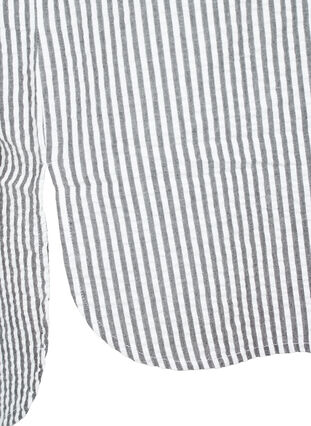 Gestreiftes Hemd mit Brusttaschen, White/Black Stripe, Packshot image number 3