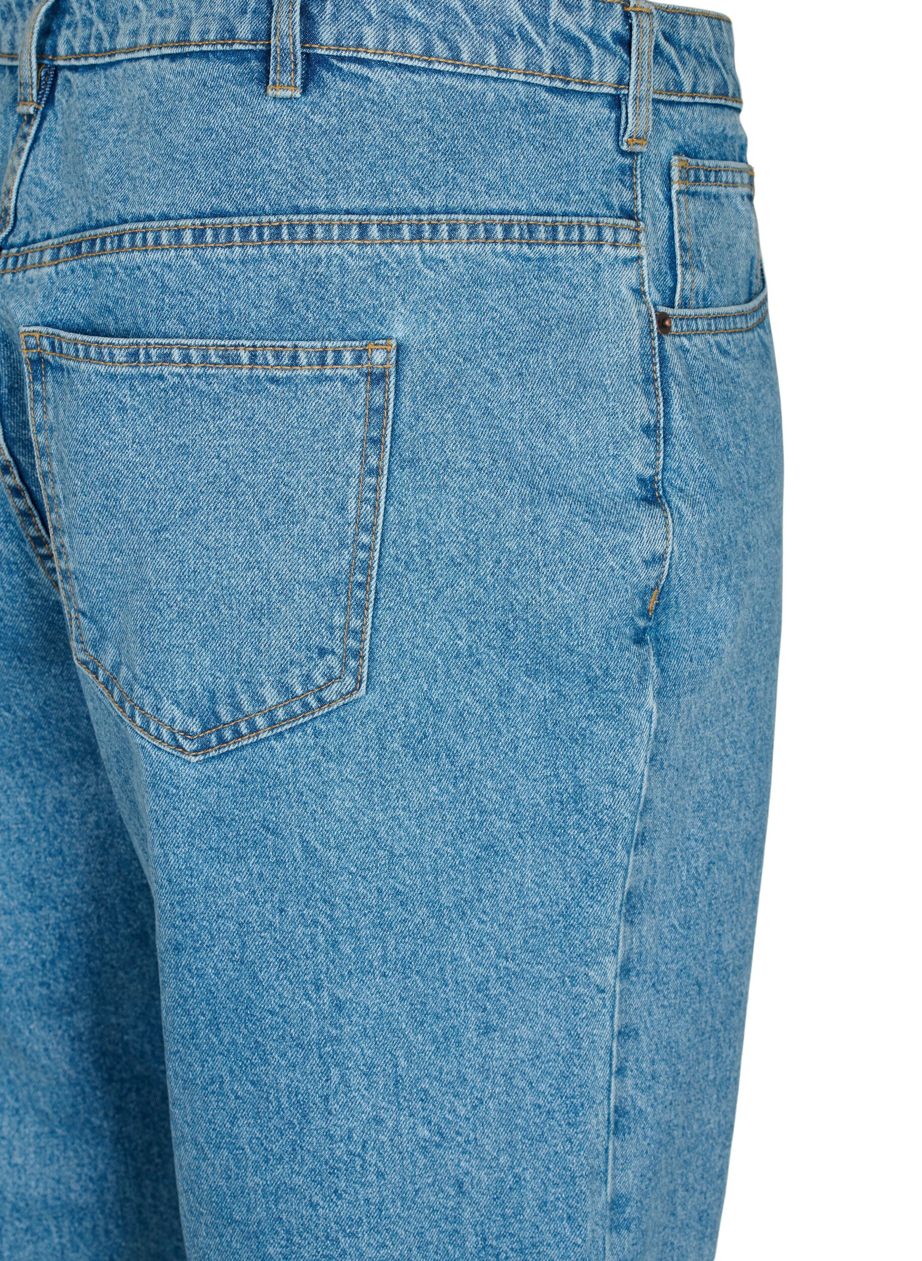 ZizziCropped Mille Jeans mit hoher Taille, Light blue denim, Packshot image number 3