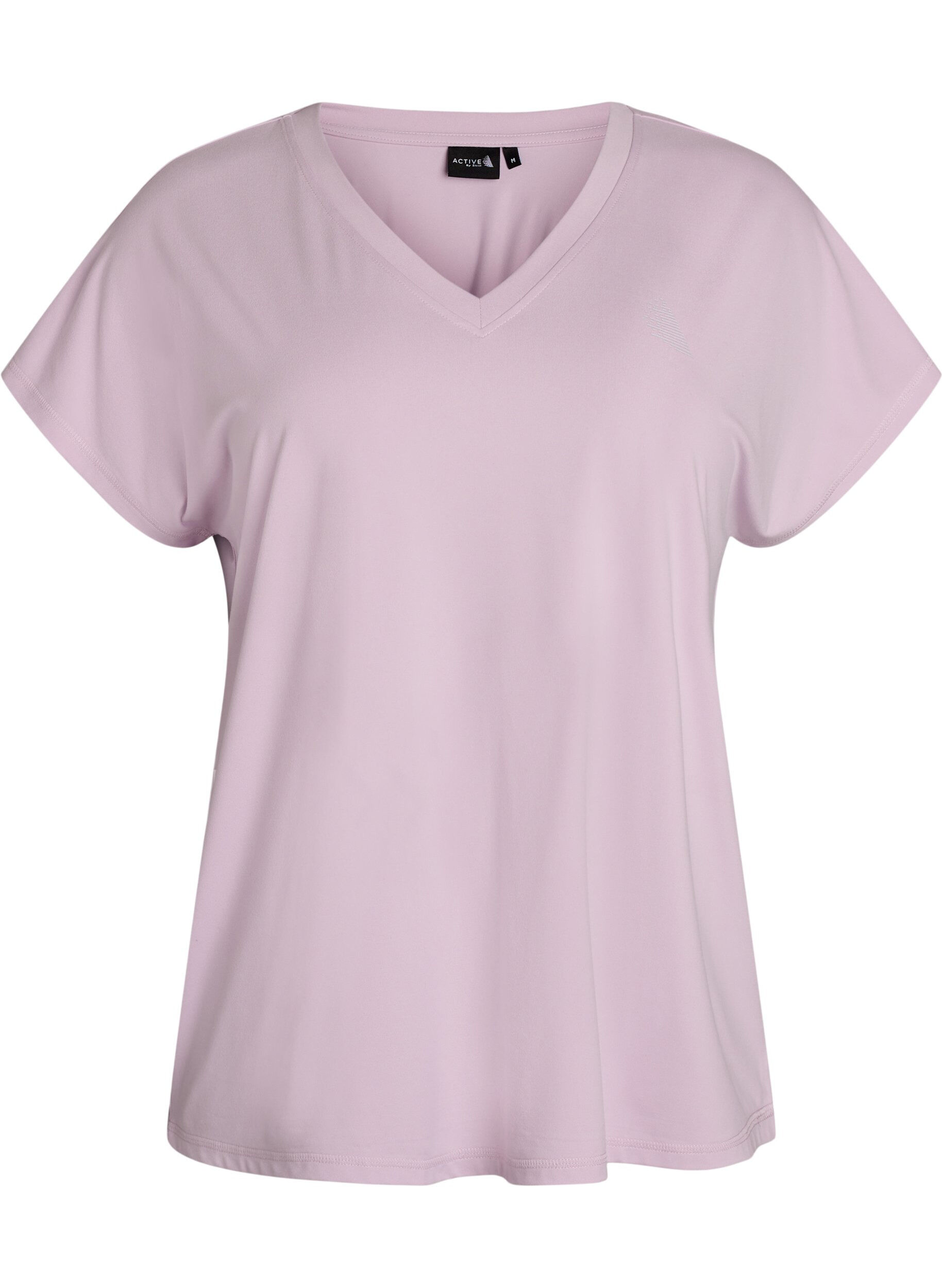 Lockeres Trainings-T-Shirt mit V-Ausschnitt