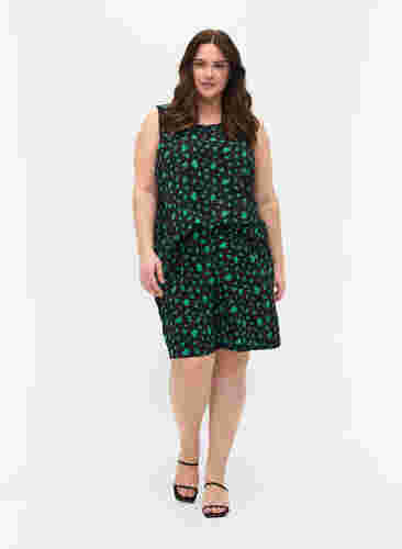 Shorts mit Print und Taschen, Green Flower AOP, Model image number 3