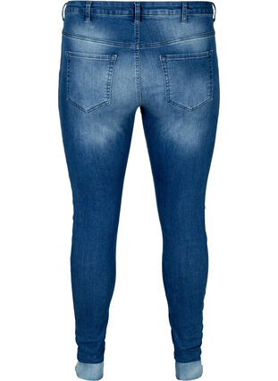 Hochtaillierte Super Slim Amy Jeans, Blue denim, Packshot image number 1