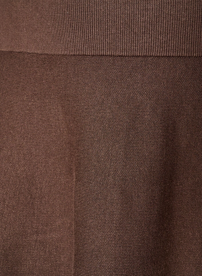 Kurzer Strickrock in A-Linie, Braun, Packshot image number 2